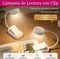 Lámpara de Lectura con Clip para Libros - Mini Luz LED Portátil con 3 Colores y Brillo Ajustable