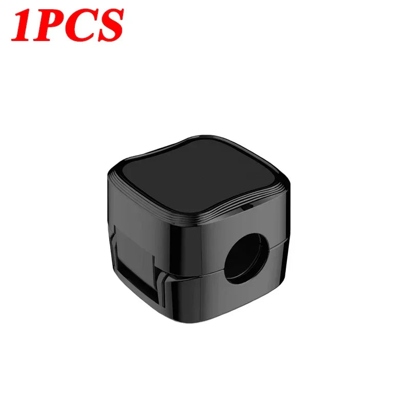 Afilador pequeño portátil negro para cuchillos, diseño compacto, accesorio de cocina moderno.