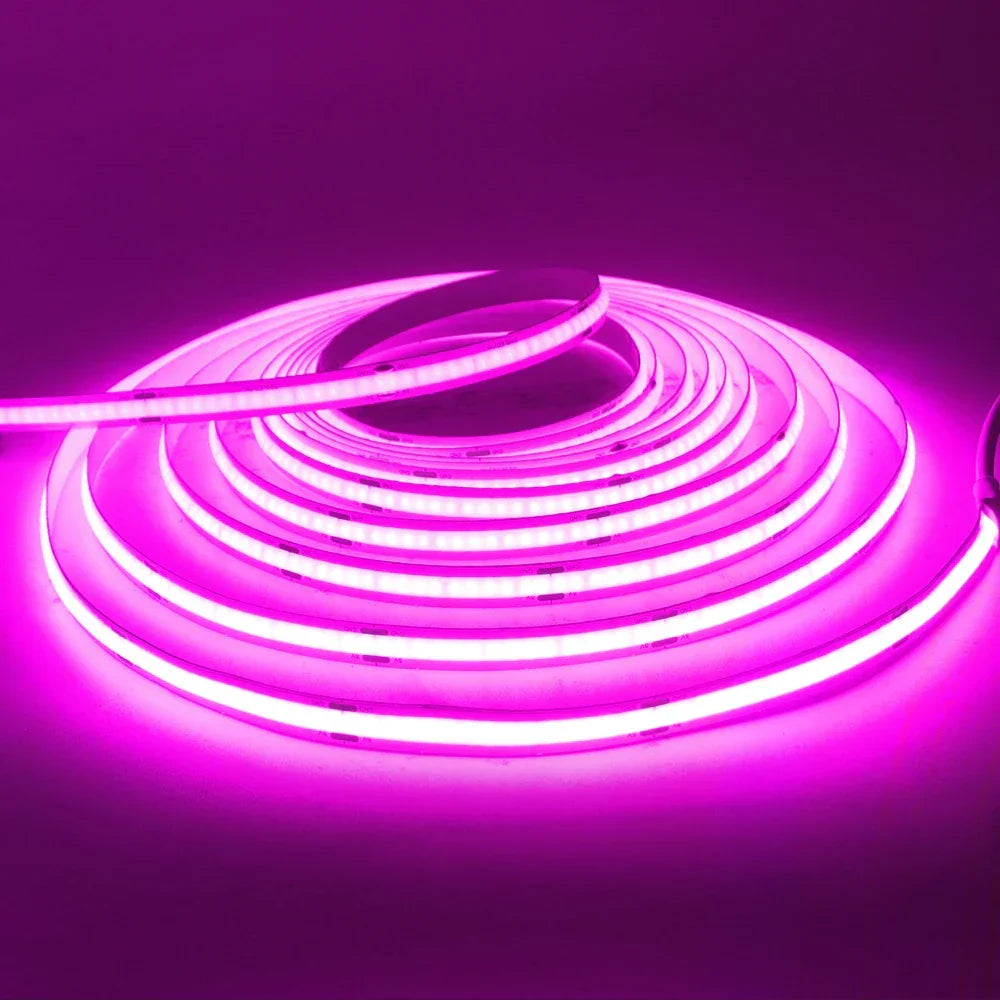 Tira LED flexible de luz rosa para decoración e iluminación moderna de interiores