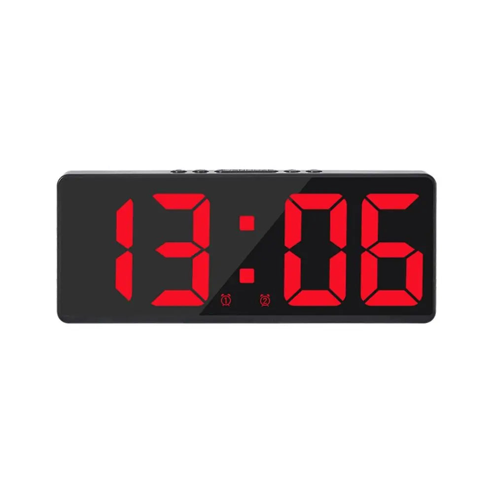 Reloj despertador digital de mesa con pantalla LED roja, ideal para decoración moderna